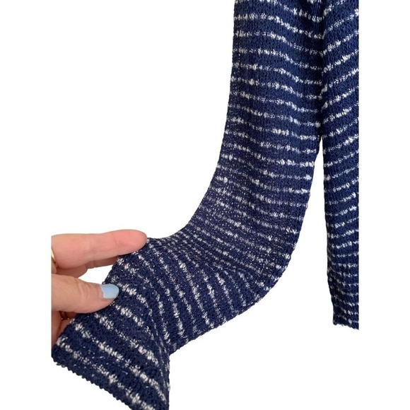 Paper Crane Top Women's Sz M Sheer Panel Long Sleeve Knit Top High Low Hem NWT - Picture 7 of 10